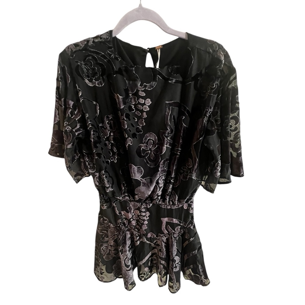Free People Manuka Burnout Velvet Mini Dress NWT X Small MSRP $198 - Picture 10 of 11